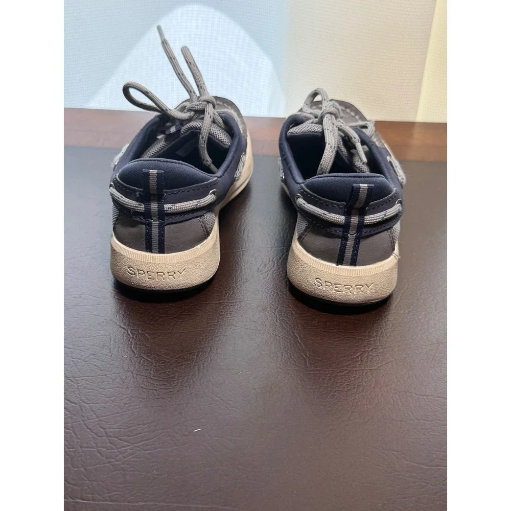 Sperry Top-Sider Kids Grey Navy Boat Shoes Loafers STK265251 Size 13M